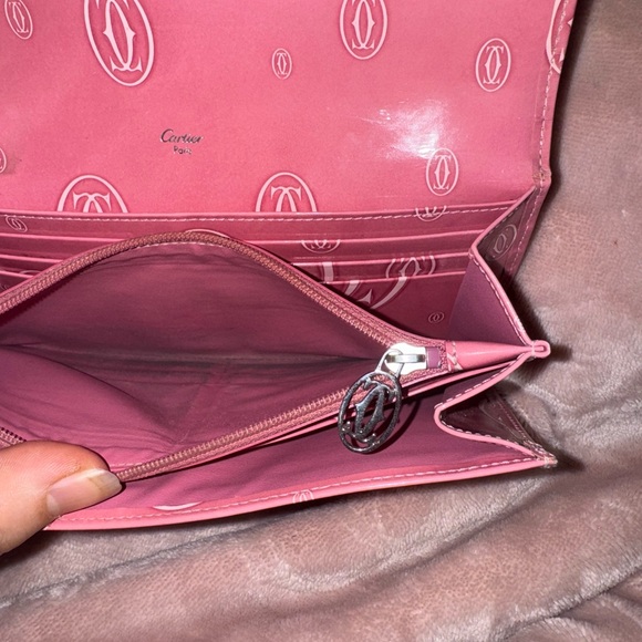 🥂AUTHENTIC🥂Cartier Pink coated Leather Wallet with COA - Picture 8 of 9